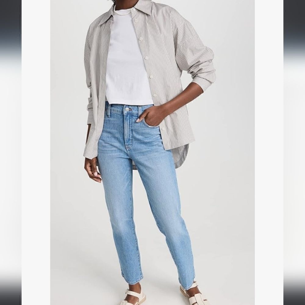 Madewell Light Wash High-Rise Ankle Jeans